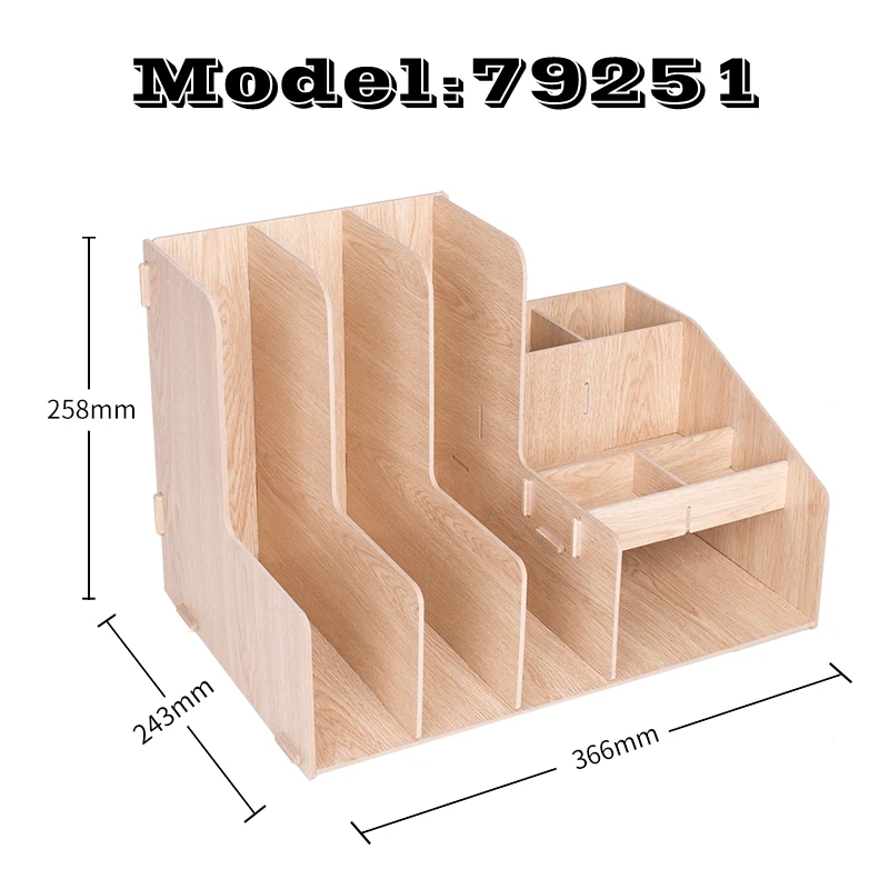 Балык DIY деревянный документ лоток стол дерево органайзер для папок с держатели для ручек Офис школа деревянный органайзер для папок