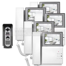 DIYSECUR 800×480 HD de Pantalla Video de La Puerta Teléfono Video Intercom timbre de la puerta + 600 420tvline IR Cámara de Visión Nocturna Cámara de 1 5 monitores