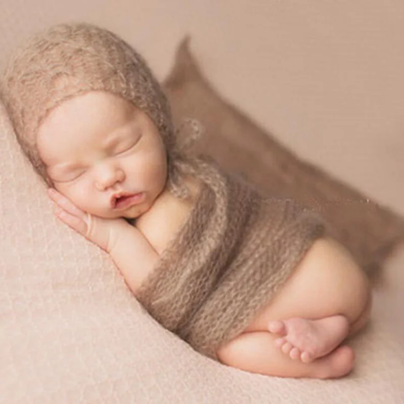 40*60 см 12 цветов Детские Обертывания для фотографирования новорожденных съемки фото Аксессуары для младенцев поступление одеял мохер стрейч вязать