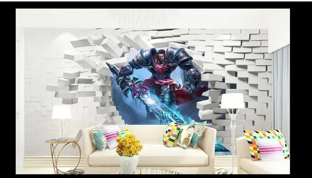 High Quality 3d League Of Legends 3d Mural Papel De Parede Photo 3d