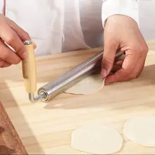 Горячая-1 шт. нержавеющая сталь антипригарная Скалка помадка торт полый выпечки грубой глины пицца ролик для пасты Инструменты для выпечки аксессуары