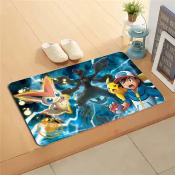 

P&1031#WJY Custom Cartoon Pikachu #&g Doormat Home Decor Door mat Floor Mat Bath Mats foot pad WP&-rz66