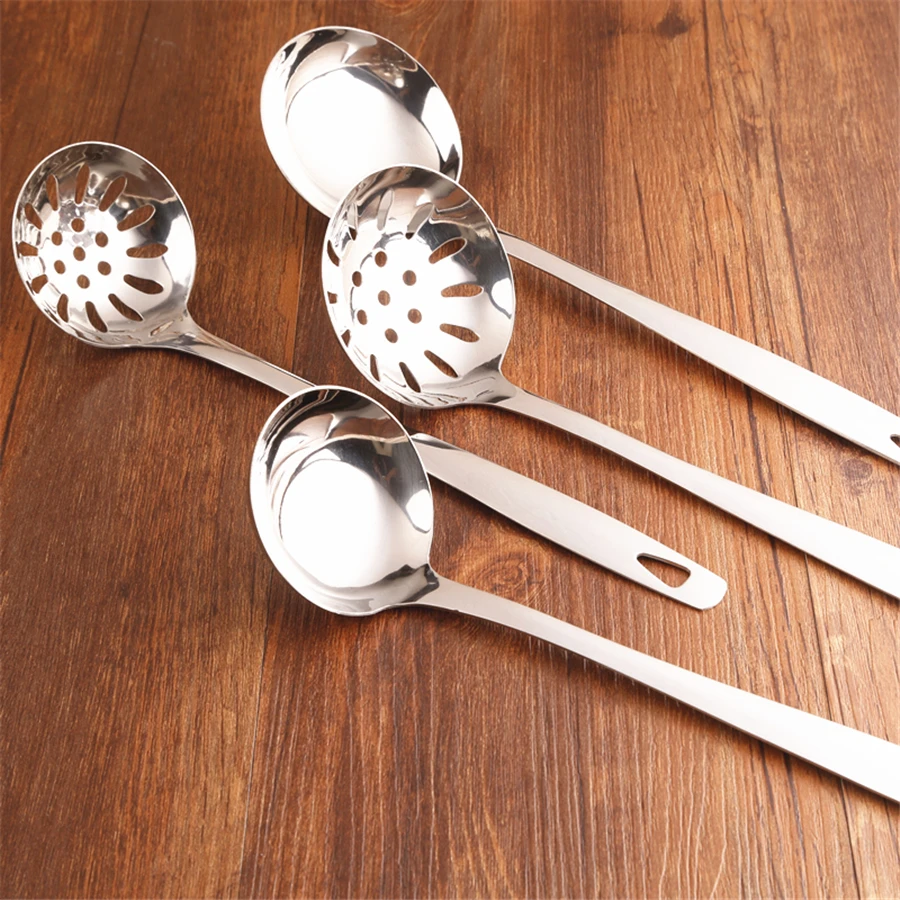 Soup Spoon Long Handle Stainless Steel Colander Utensilios De Cozinha