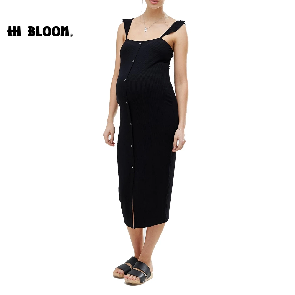 Sleeveless Maternity Nursing Dresses Knitting Cute Long Dress For Pregnant Women Maternity Clothes Pregnancy Dresses