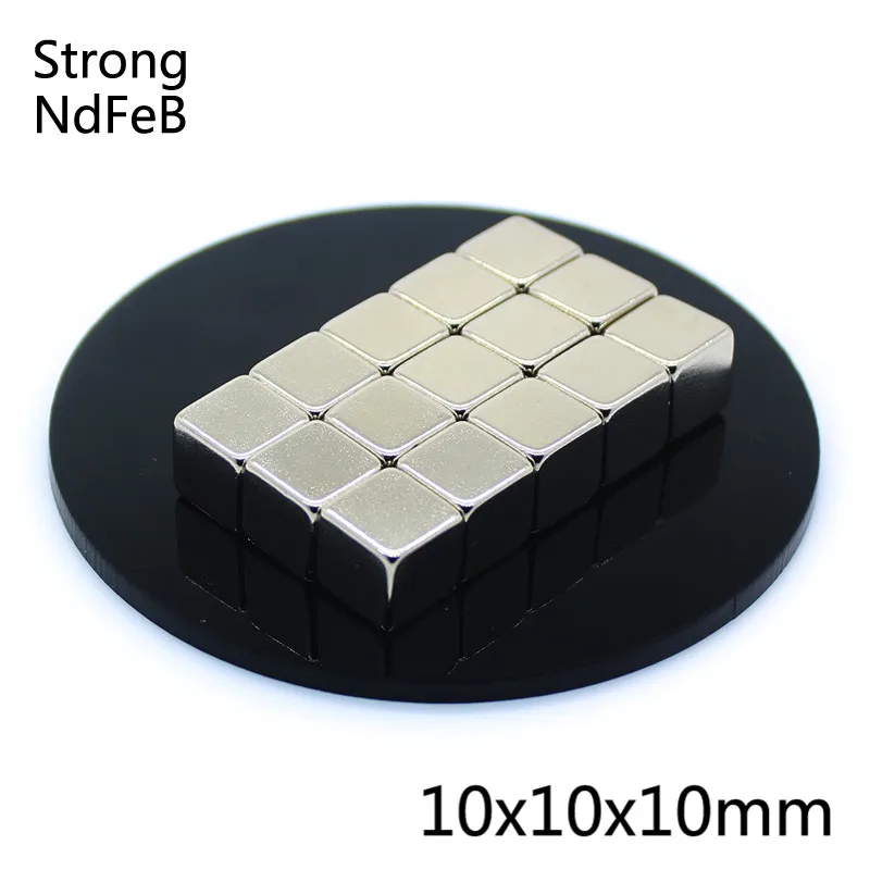 

5Pcs 10x10x10mm Square Neodymium Magnet Block N35 Permanent NdFeB Buck Cube Mini Small Super Strong Powerful Magnetic Magnets
