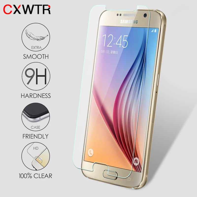 9H высококачественное закаленное стекло для Samsung Galaxy S7 S6 A6 A7 A8 Plus 2018 Защита экрана