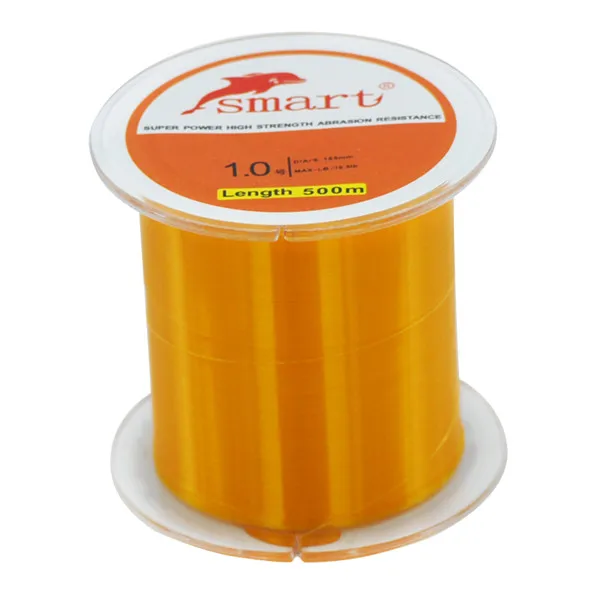 SMART 500m 0,6 LB- lb/-8# нейлоновая рыболовная леска Pescaria Linha Monofilament японская рыболовная леска для карпа Linha De Pesca - Цвет: Оранжевый