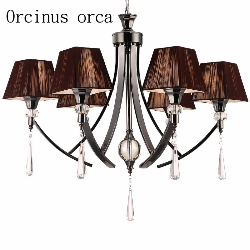 

Modern luxury art black crystal chandelier living room dining room bedroom clothing store creative crystal lamp free shipping