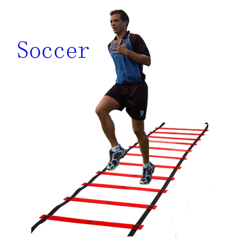 Soccer speed ladder pace football training sensitive exerciser brazuca Durable Flat rope ladders 46810 meters