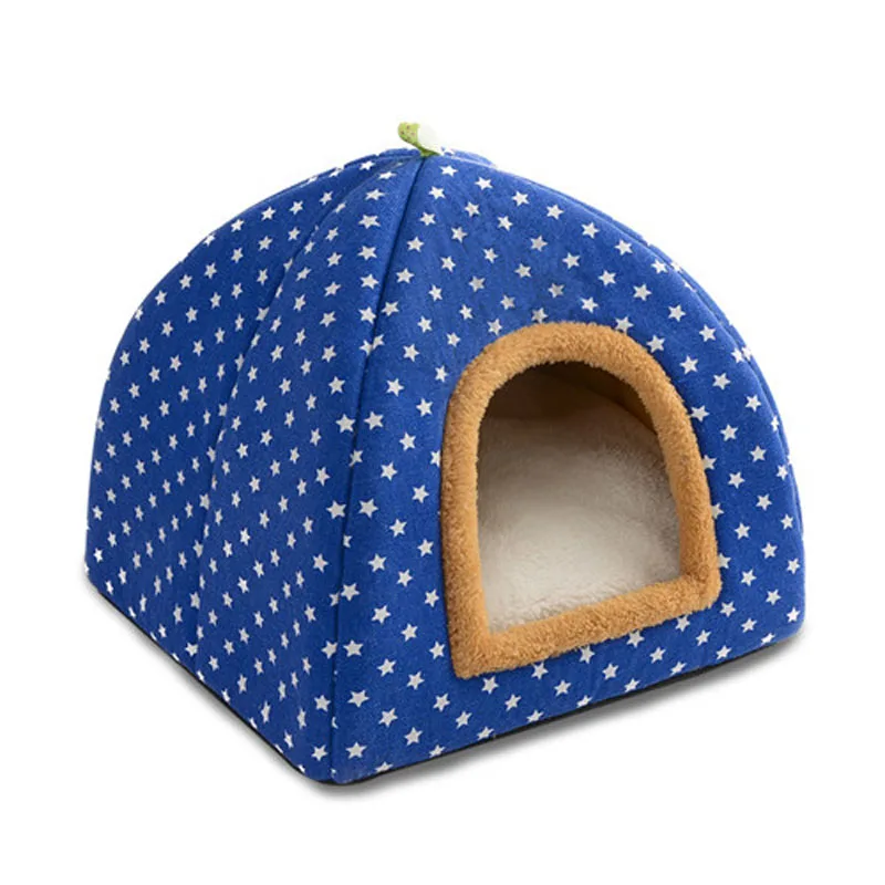 Складная кровать для кошек удобный домик для собак со съемным матрасом для щенков пещера домик для кошек