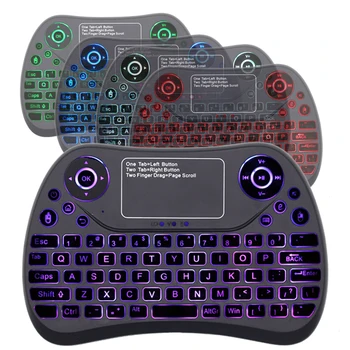 

2019 New 7colors Backlight 2.4G Mini Wireless Keyboard with TouchPad Mouse for Google Android TV Box, Mini PC, Laptop