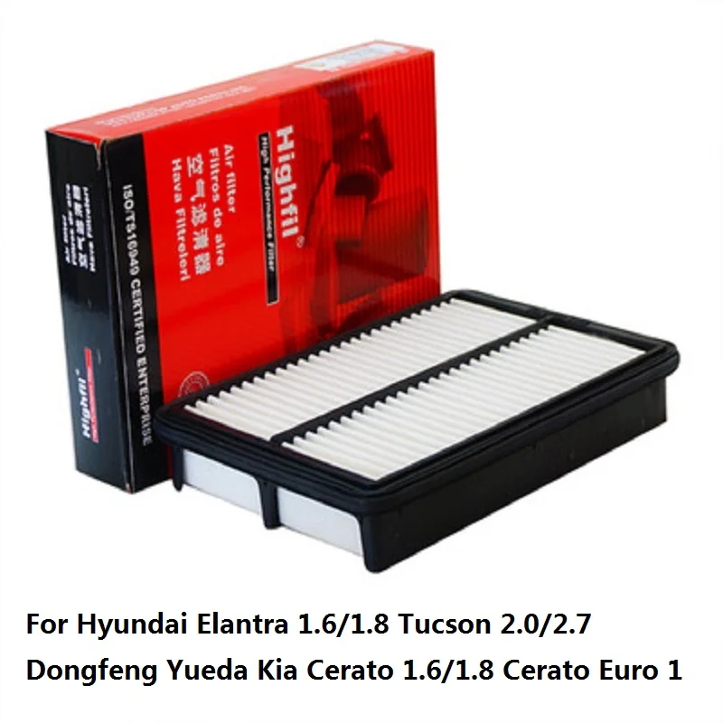 

1piece Car Air Filter For Hyundai Elantra 1.6/1.8 Tucson 2.0/2.7 Dongfeng Yueda Kia Cerato 1.6/1.8 Cerato Euro TA6913 auto part