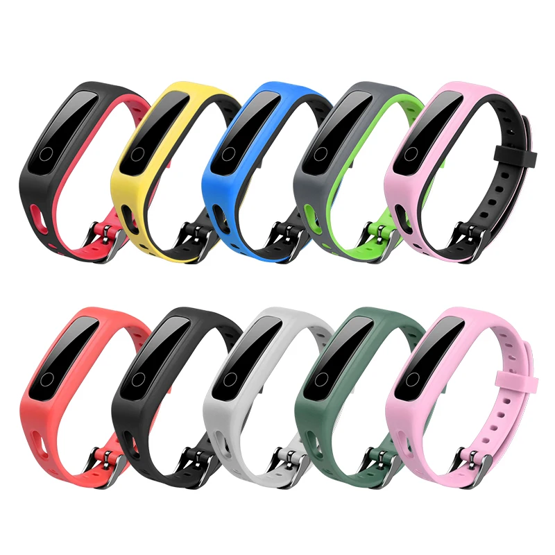 Silicone Bracelet for Honor band 4 Running Edition /huawei band 3E Replacement Two-tone wristband Sports bands