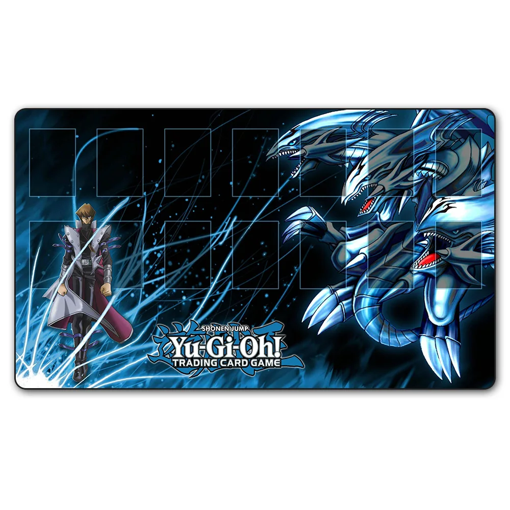 Yugioh Shonen Jump Playmat настольные игры карты TCG игровой коврик, на заказ темный маг девочка Yu-gi-oh дизайн коврик настольный игровой коврик Бесплатные сумки - Цвет: Небесно-голубой