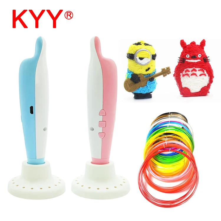 KYY 3D Ручка для печати и рисования DIY 3 d игла принтера с бесплатным 9 метров PCL 1 75 мм