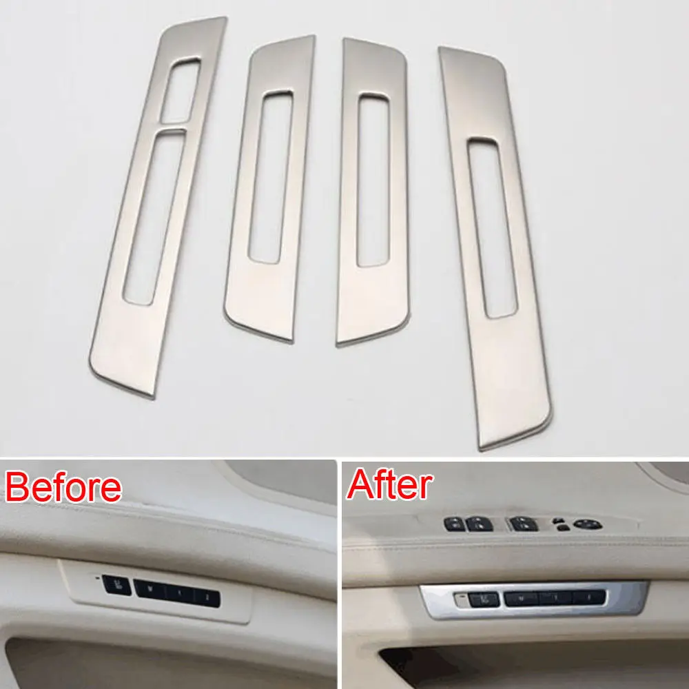 

Door Seat Memory Switch Button Cover Trim Decor Frame Sticker Interior Car Styling For BMW 7 Series 730li 740li F01 F02 2010-15