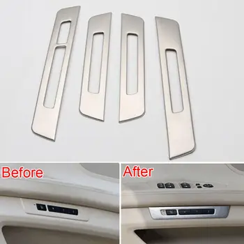 

Door Seat Memory Switch Button Cover Trim Decor Frame Sticker Interior Car Styling For BMW 7 Series 730li 740li F01 F02 2010-15