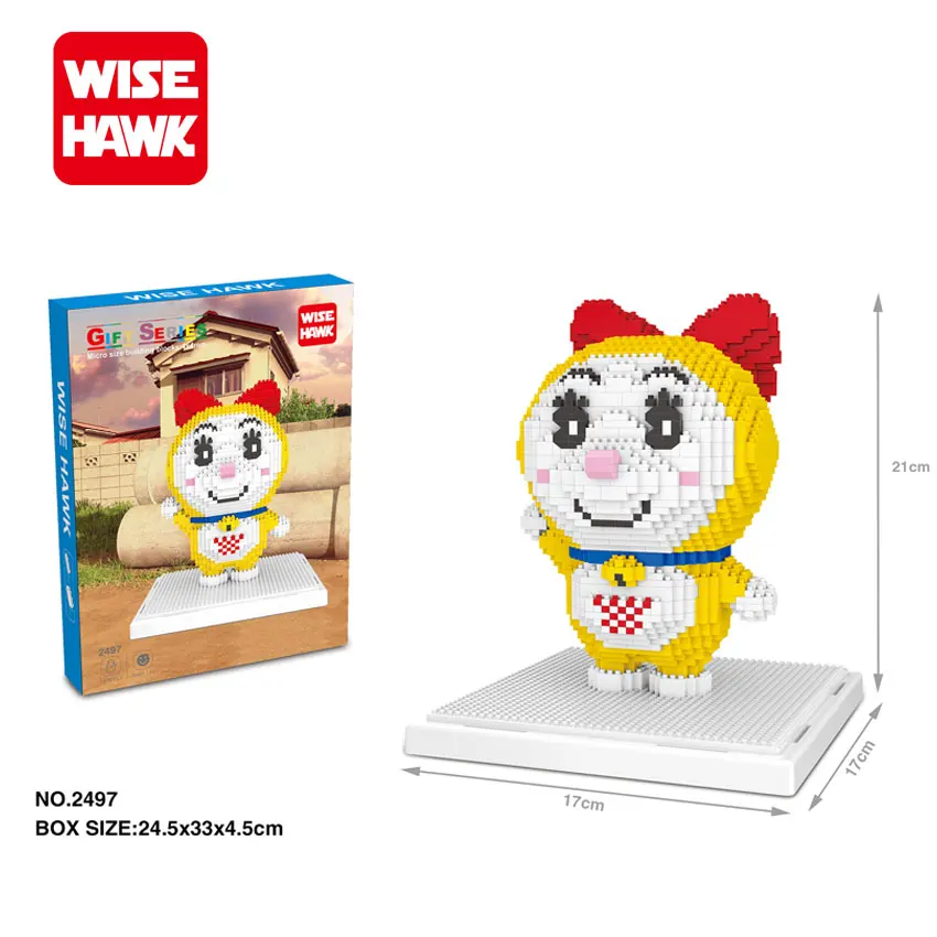 

WiseHawk Nanoblock Japanese Anime Cartoon Dorami Action Figure DIY Diamond Assembly Building Bricks Christmas Gifts For Children