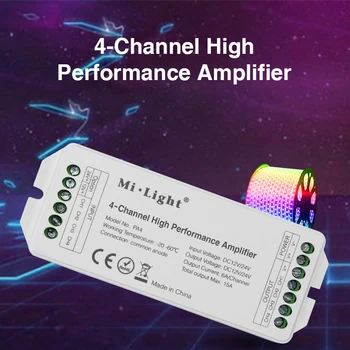 

PA4; Mi.Light 2 4-Channel Hight Performance Amplifier;DC12-24V input;6A/Channel, Total output Max.15A output