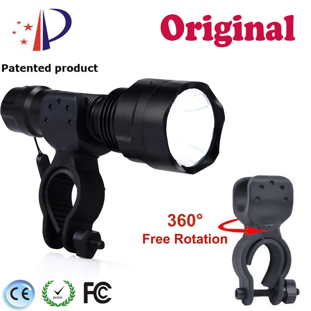 

Promotion!Powerful CREE XM L-2 Flashlight+ 360Degree Free Rotation Bicycle Clip KIT SET Long Range Distance Police Flashlight
