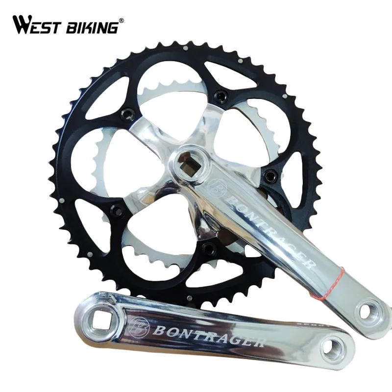 

WEST BIKING MTB Bike Crankset Alloy Chainwheel Crankset 9 Speed 39*53T Bike ChainWheel 170/175mm Bike Crank Set Crank Sprocket