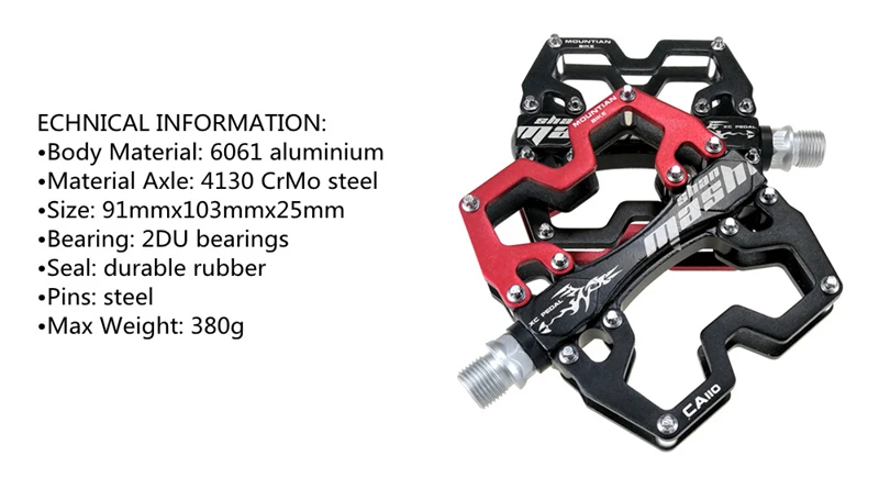 Новинка shanmashi велосипедные педали из алюминиевого сплава с ЧПУ, Ультралегкая велосипедная педаль BMX MTB, педали для езды на велосипеде
