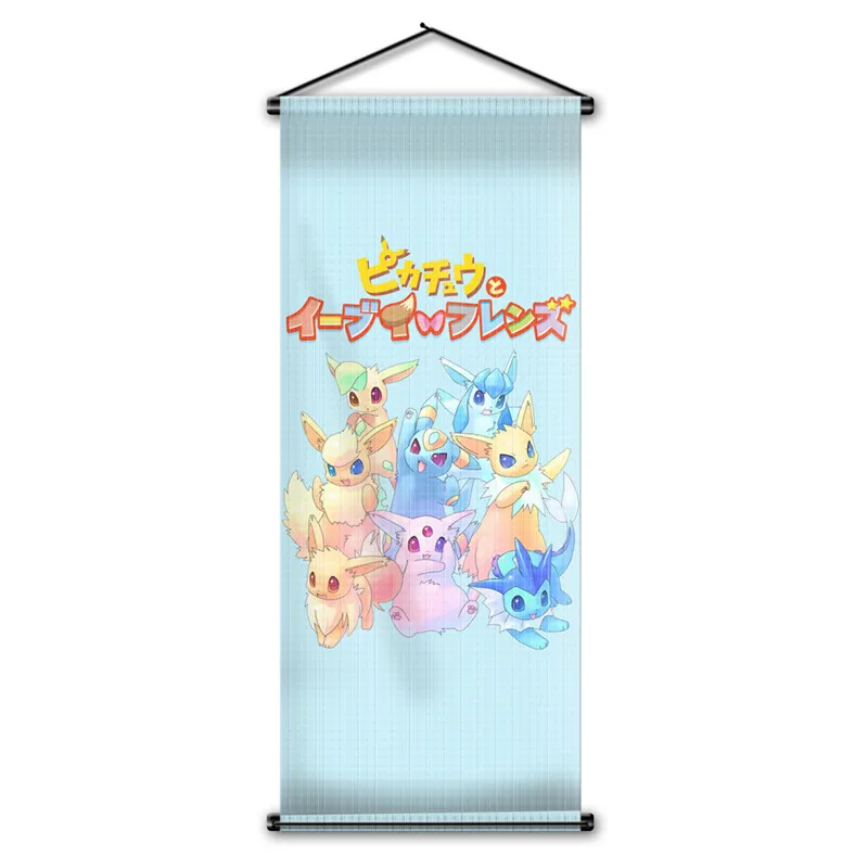 日本の漫画ポケットモンスターポスターアニメかわいい Sylveon イーブイシャワーズ Flareon フォックスウォール掛け軸 Banner Flag 45 110 センチ 旗 横断幕 アクセサリー Aliexpress