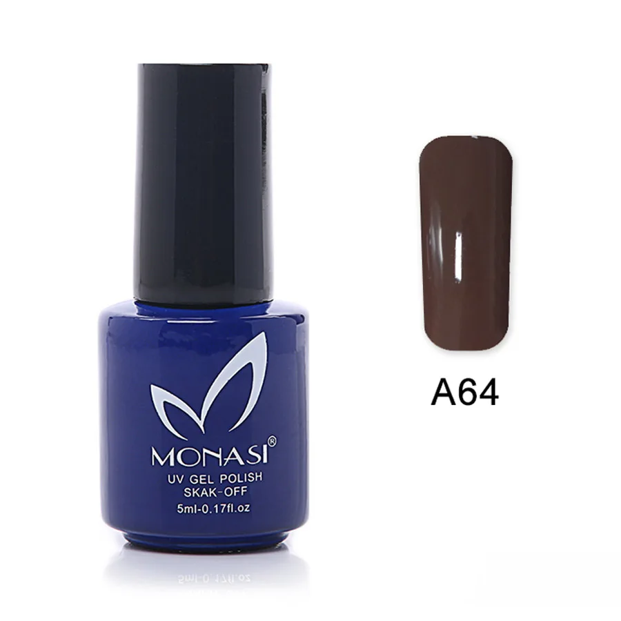 Телесный Чистый Блеск Цвета УФ-гель для ногтей впитывающийся гель для ногтей эмалированный лак гель Monasi - Цвет: A64