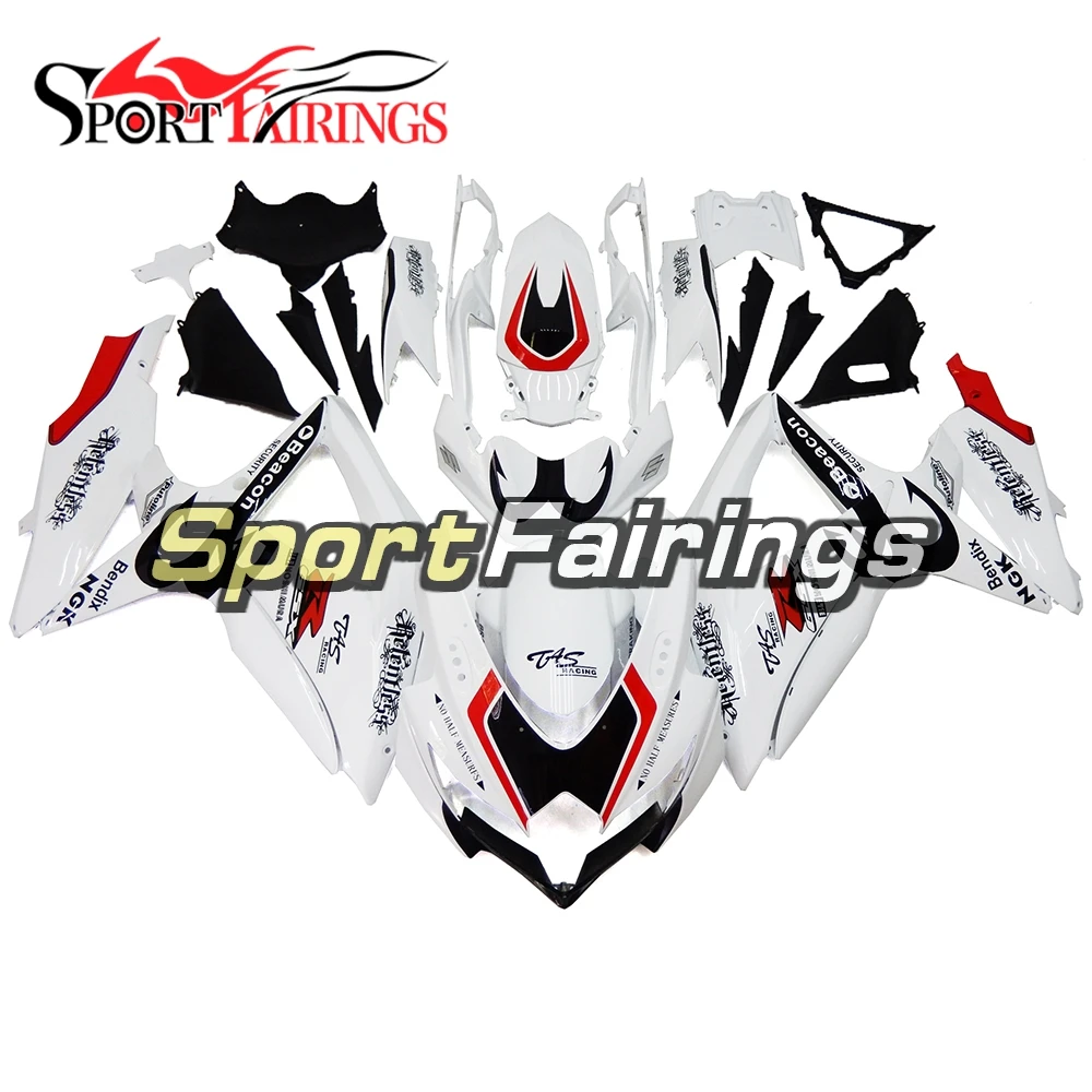 

Injection Plastic Fairings For Suzuki GSXR600 GSXR750 K8 08 09 10 2008 2009 2010 ABS Motorcycle Fairing Kit Bodywork NGK White