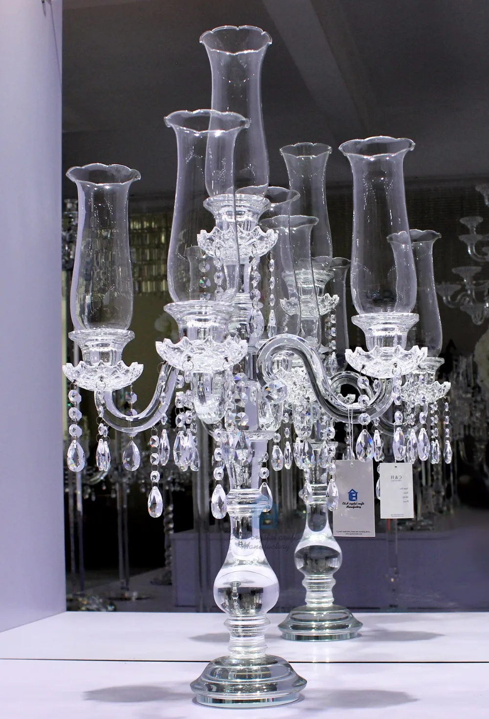 Buy 5 arms crystal candelabra for wedding planning