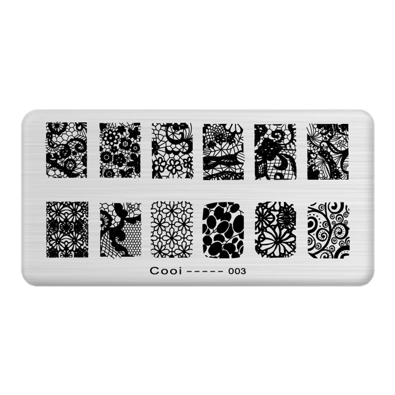 1Pcs Lace Design Stainless Steel Nail Art Stamping Plates Nail Art DIY