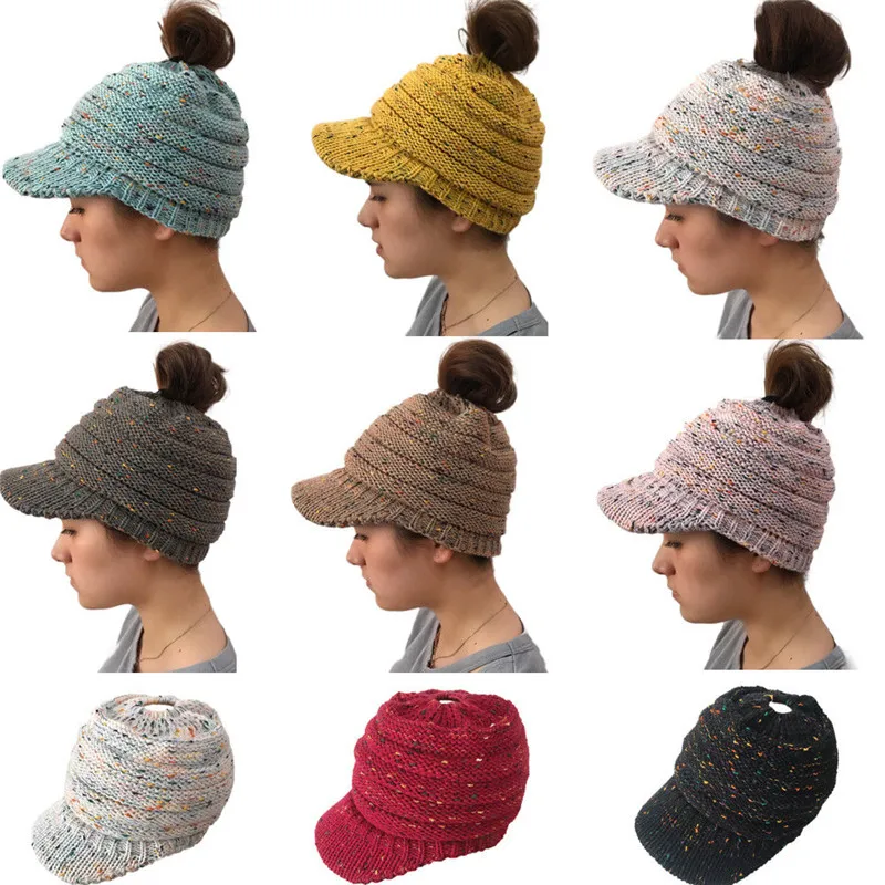 Buy Womens Winter Warm Acrylic Wool Knit visor hat