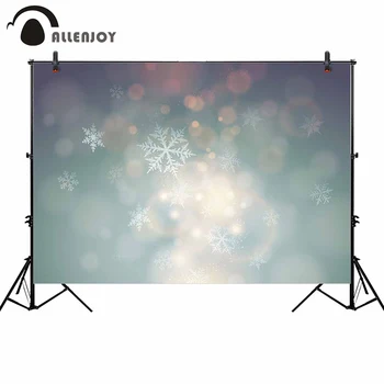 

Allenjoy backdrop wall-paper bokeh white snowflakes abstract snowfall christmas holiday decoration background for photo sessions