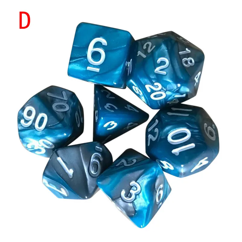 7pcs Hot Creative Universe Galaxy Dice Set D30 Multi Sided Acrylic Dice resin Game Dungeons Dragons Dice New Arrival #3n12 (7)