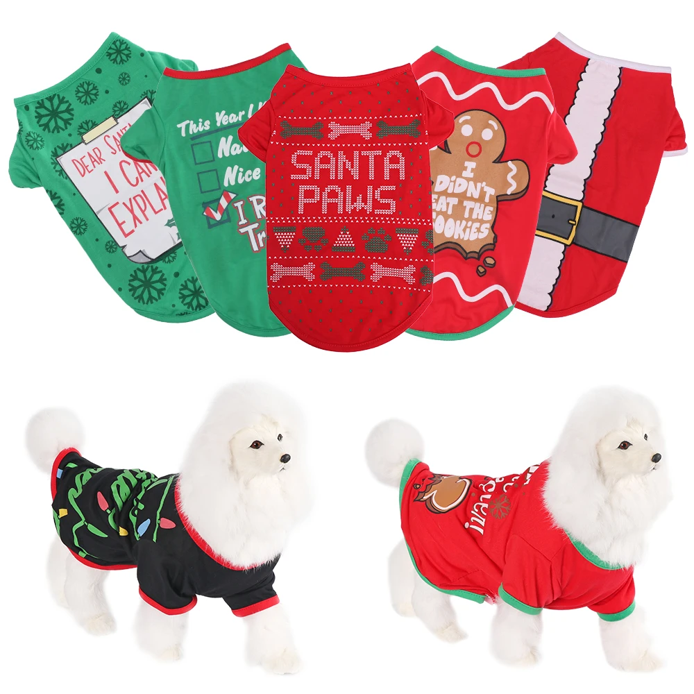 Buy 1PC Christmas Novelty Cute Pet Vest Dog Clothes