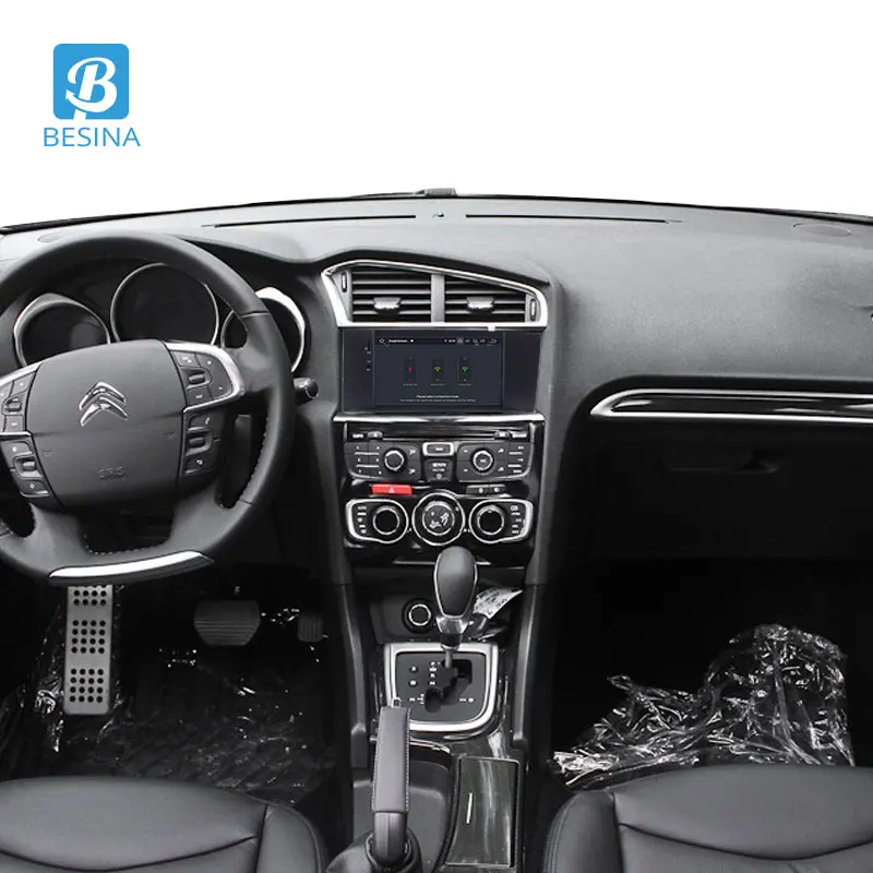 Perfect Besina Android 9.0 Car DVD Player For Citroen C4 C4L DS4 Multimedia GPS Navigation WIFI Octa 8 Cores 1 Din Car Radio Auto Audio 5