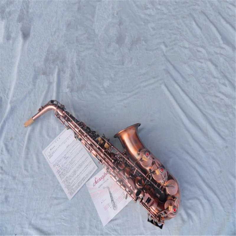 Alto sax Saxophone Eb antique brass surface Wind Instrument Sax Western