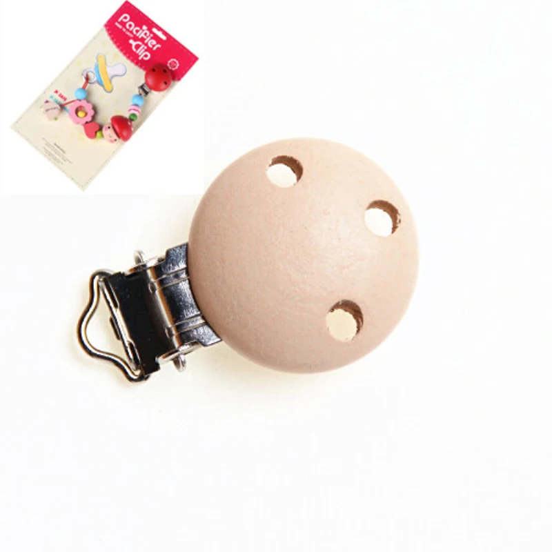 

Child Nipple Funny Pacifier Holder Solid Wooden Baby Pacifier Clips Holders Cute Pacifier Clasps 5pcs/lot