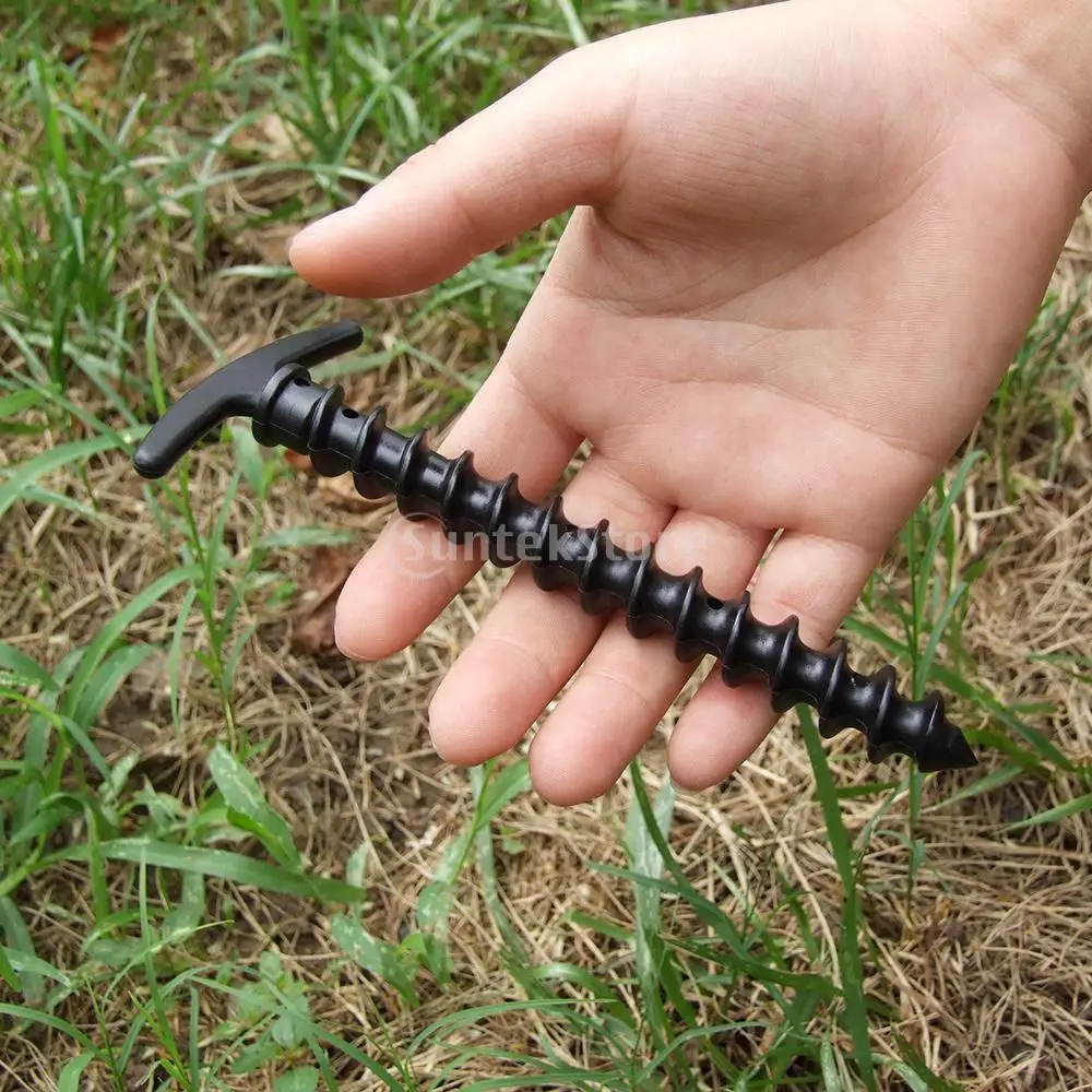 5pcs Plastic Stakes Small Tarp Stakes Tent Spikes for Sand Lawn Beach Blankets Compact Lightweight Tent Pegs
