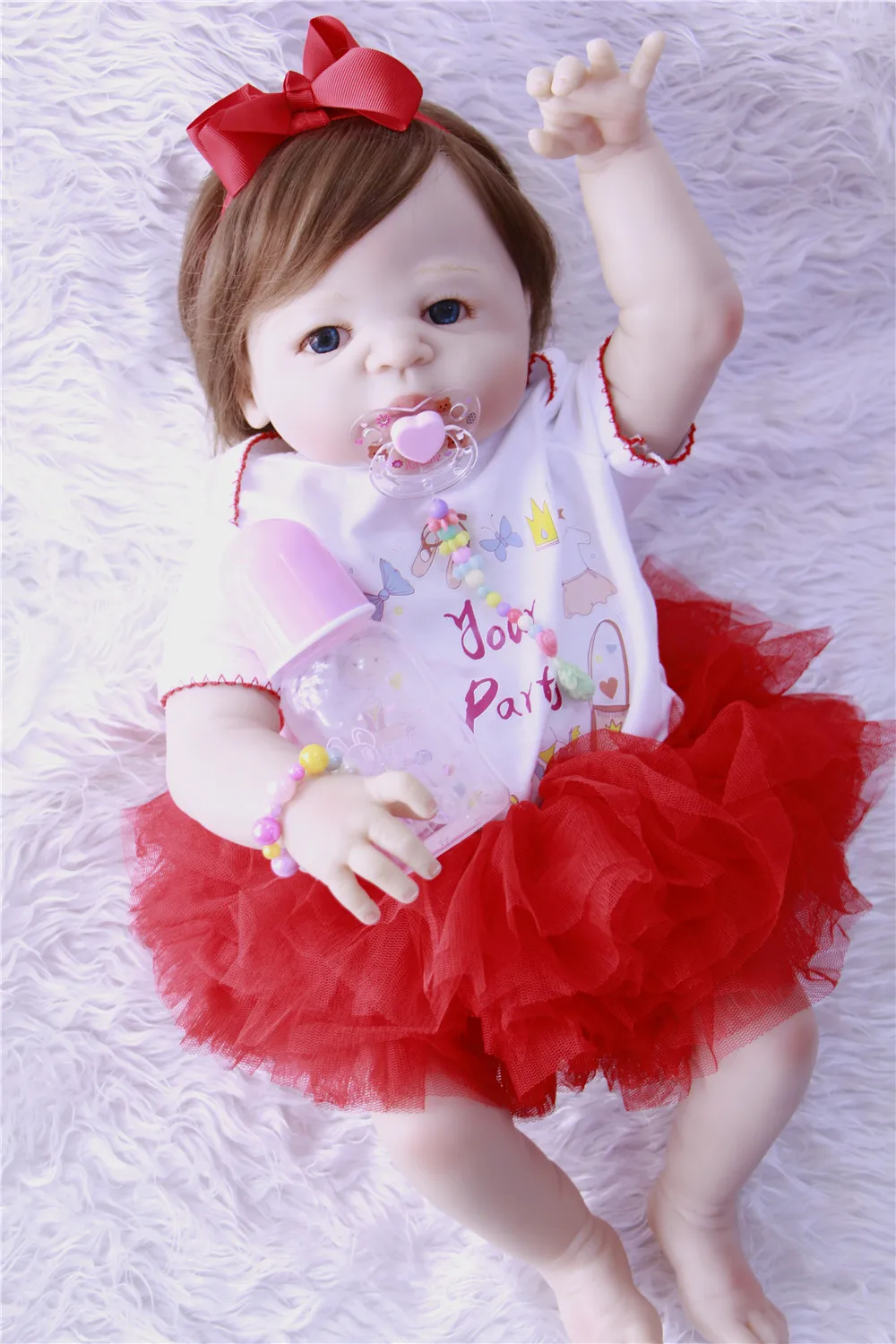 

Bebes Reborn doll 57CM Full Body silicone doll Girl Reborn Baby Doll Bath Toy Lifelike Newborn Princess victoria Bonecas Menina
