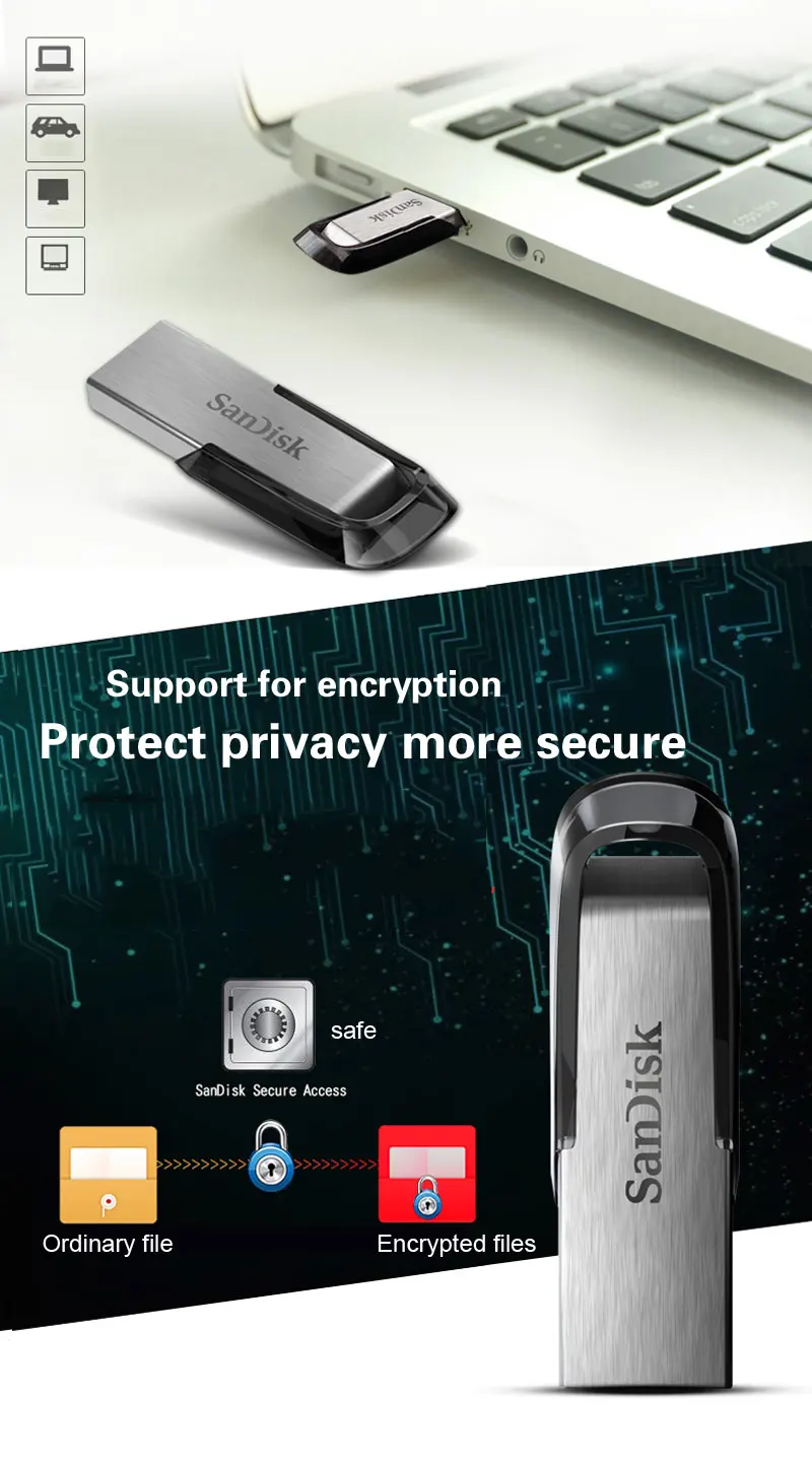 Двойной Флеш-накопитель SANDISK Ultra Flair флеш-накопитель USB 3,0 до 150 МБ/с. читать 128 Гб 64 Гб мини флеш-накопитель высокого Скорость USB 3,0 флэшку 32 Гб оперативной памяти, 16 Гб встроенной памяти