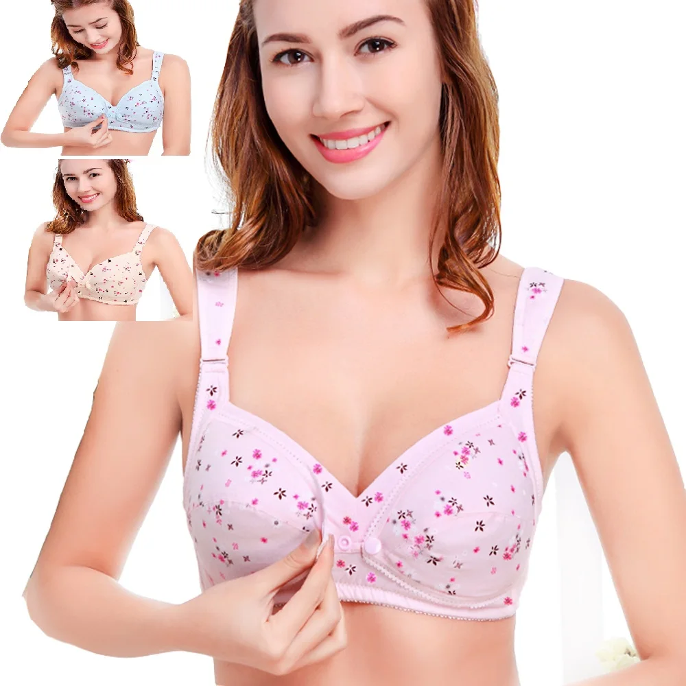 2017 maternity Cotton Maternity Front Button Nursing Bra Breastfeeding