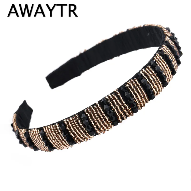 

Hair Ornaments for Women Girl 2019 New Arrival Luxury Handbade Crystal Beaded Fashion Headband Hair Jewelry Accessories