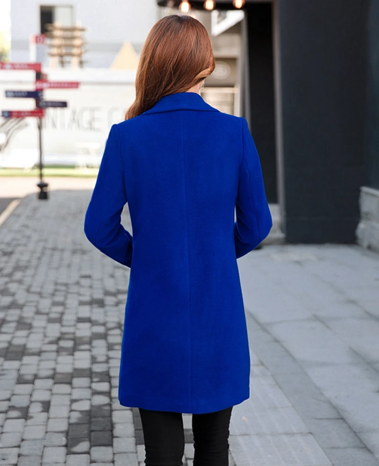 Женские зимние куртки и пальто модные элегантные теплые пальто Женские повседневные шерстяные пальто размера плюс длинные женские куртки Femininos
