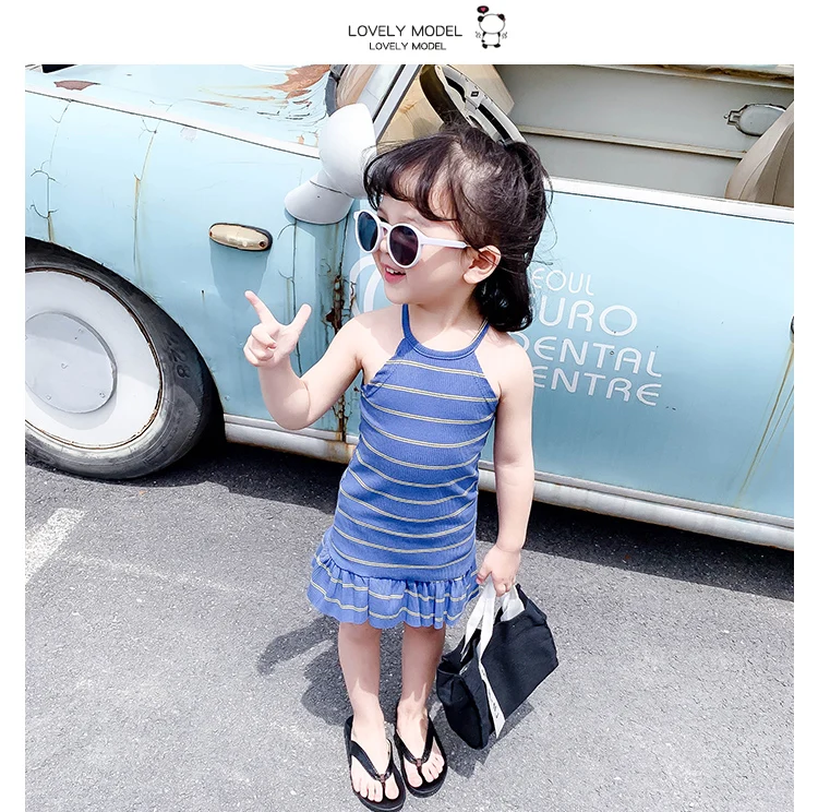 Girls Summer Beach Striped dress_04