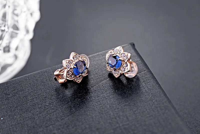 

2019 Fashion jewelry Crystal from Austrian Simple and popular zircon earless ear clip Fit Women and female For Party