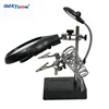 Table Third Hand Soldering LED Magnifier Lamp 2.5X 7X Magnifying Glass With Light Illuminated Magnifier 10X Loupe Repair Lupa ► Photo 1/6