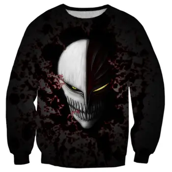 

2018 FASHION MEN WOMEN POP Funny Hollow Ichigo MaskSweatshirts Pullovers Autumn Tracksuit Streetwear Winter Loose Thin Hoody Top