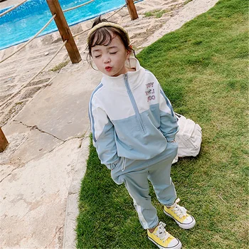 

Mihkalev Fashion long sleeve kids set for children autumn clothes sets jacket +pants 2pieces girls sport suit baby outfits