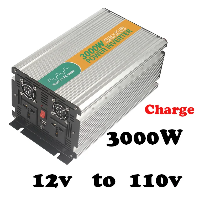3000W ac 120v dc12v converter inverter for home use with charger